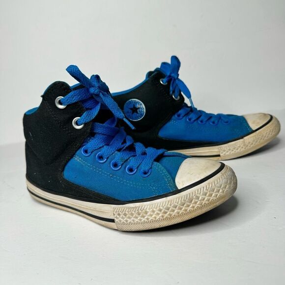 Converse blue and black sneakers size 4 - Picture 1 of 6